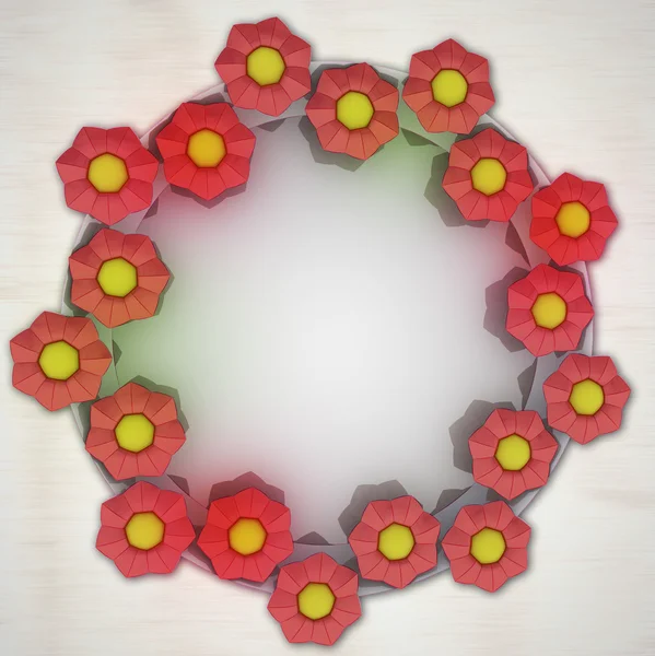 Estructura de círculo de flor como motivo de tarjeta metálica —  Fotos de Stock