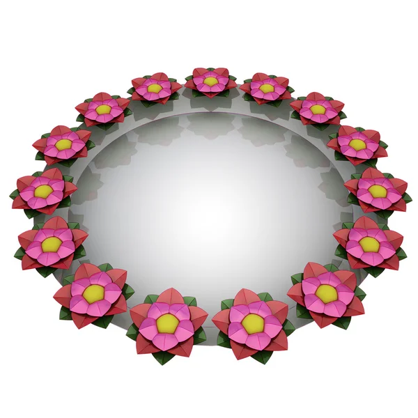 Flores aisladas enmarcadas motivo de la tarjeta editable —  Fotos de Stock