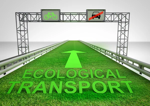 Carretera de césped solo para el transporte ecológico — Foto de Stock