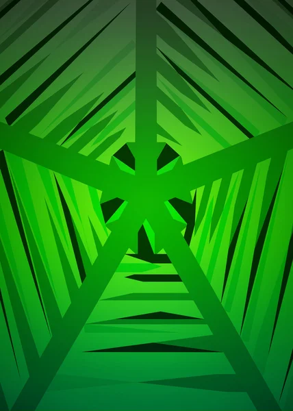 Green geometrical web structure vector — Stock Vector