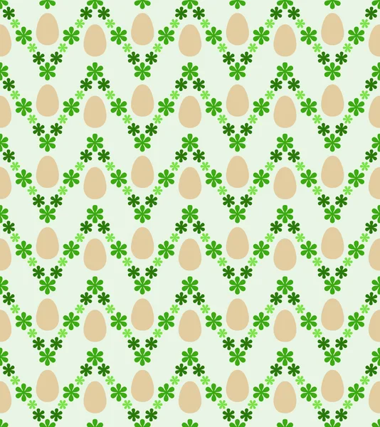 Huevo y zigzag flor Pascua patrón vector — Archivo Imágenes Vectoriales
