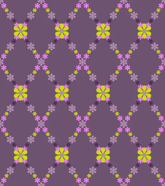 Amarillo flor patrón diagonal composición vector — Archivo Imágenes Vectoriales