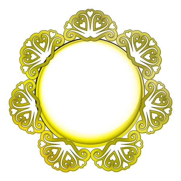 Buitenste ingerichte vector gouden frame — Stockvector