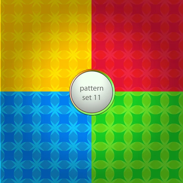 Fyra färgade moderna vektor mönster textilset för — Stock vektor