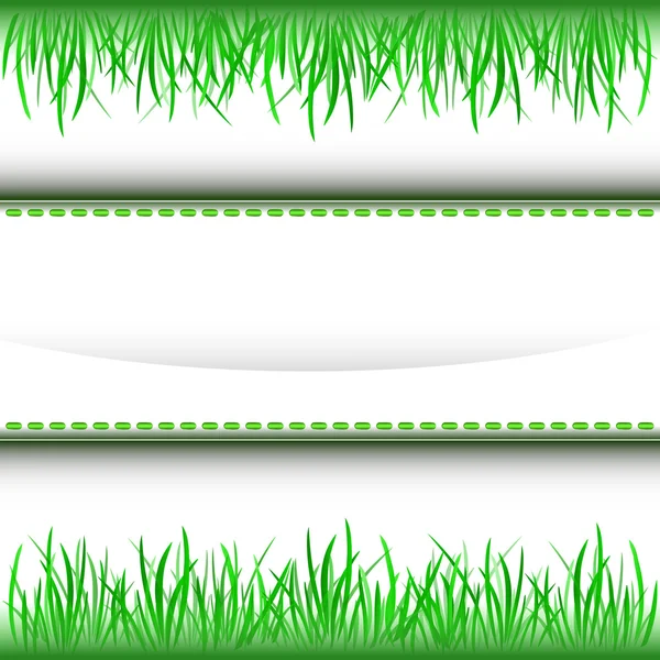 Erba interno striscia verde vettore telaio — Vettoriale Stock