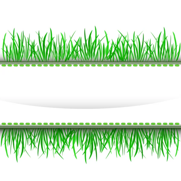 Вектор травы с зеленой полосой — стоковый вектор