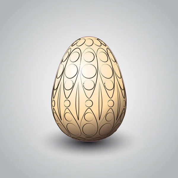 Hecho a mano decorado huevo de Pascua vector — Archivo Imágenes Vectoriales