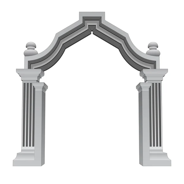 Marble stone baroque entrance gate frame vector — Stock Illustration Marble stone baroque entrance gate frame vector Stock Illustration