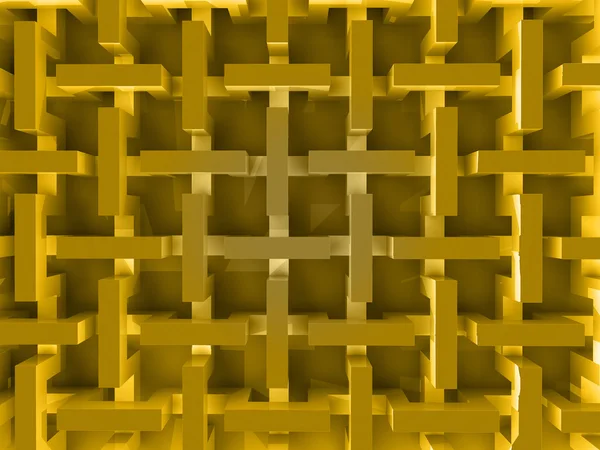 Yellow abstract prism structure — Stock Photo, Image