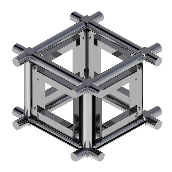 Isolierte Eisen Stahl starke Verbindungseinheit Konzept — Stockfoto