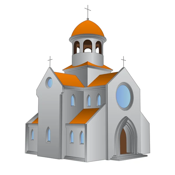 Ізольована давньоримська базиліка для католиків вектор — стоковий вектор