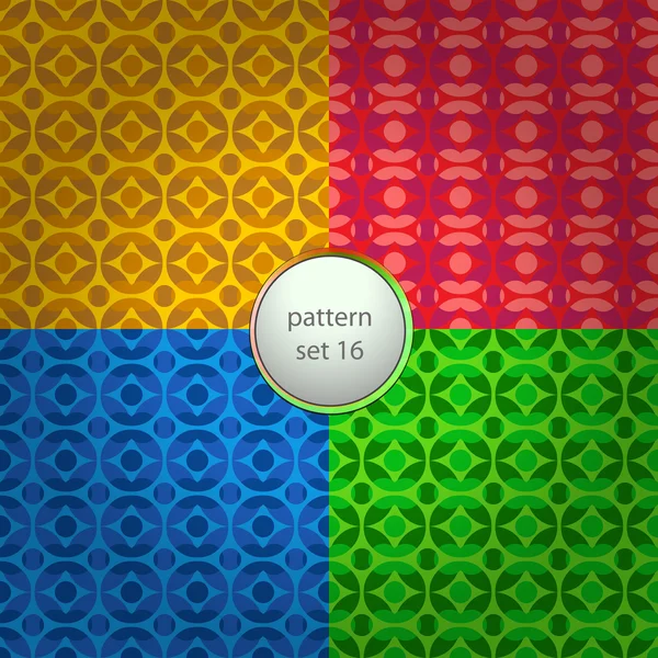 Color mixed antigue vector pattern set — Stockvector