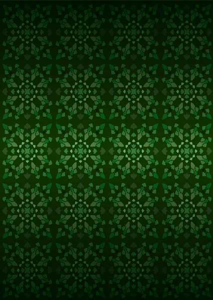 Verde secesión follaje estructura patrón vector — Archivo Imágenes Vectoriales