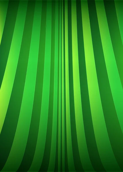 Groene symmetrische gestreepte gordijn lay-out vector — Stockvector