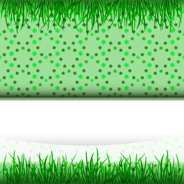 Grass stripe with green pattern and place for text — Stock Vector