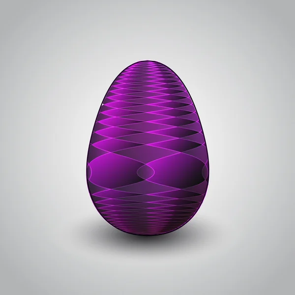 Handgemaakte violette kleur paasei vector — Stockvector