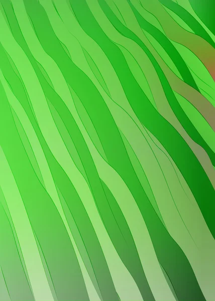Green wavy stripes layout vector — Stock Vector