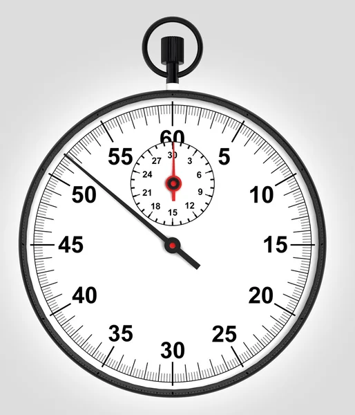 Perspectiva de renderizado frontal en funcionamiento cronómetro —  Fotos de Stock