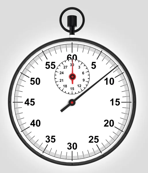 Front render view on running stopwatch — Stock Photo, Image