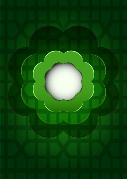 Green geometrical grid with dark blossom cloud — 图库照片