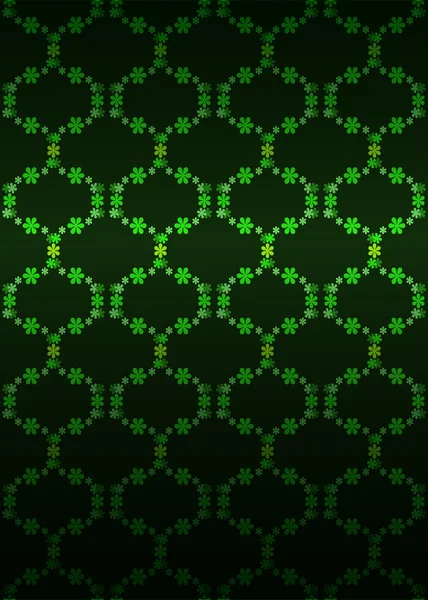 Green blossom network pattern dark background — Stock Photo, Image