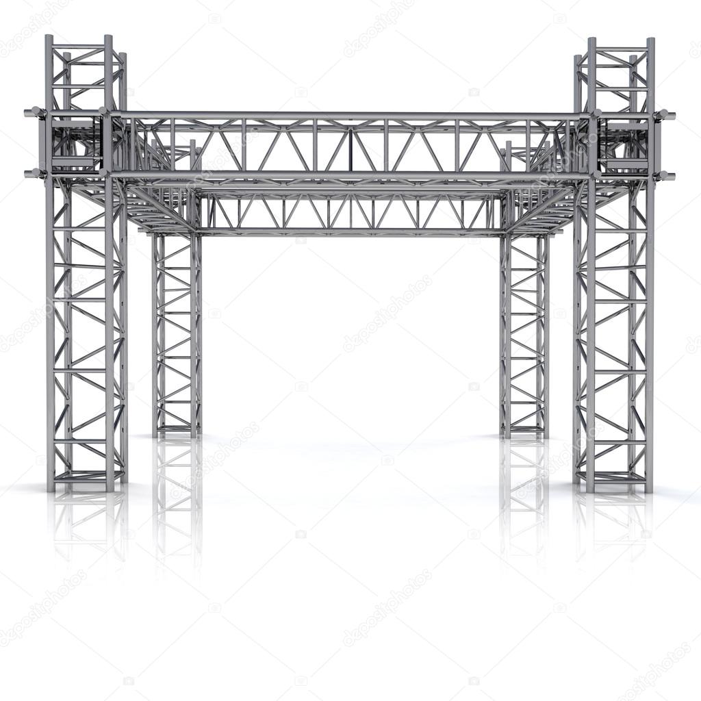simple iron new building construction frame