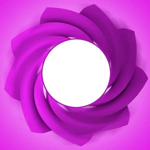 Pink central swirl star with white circle — Stock Photo, Image