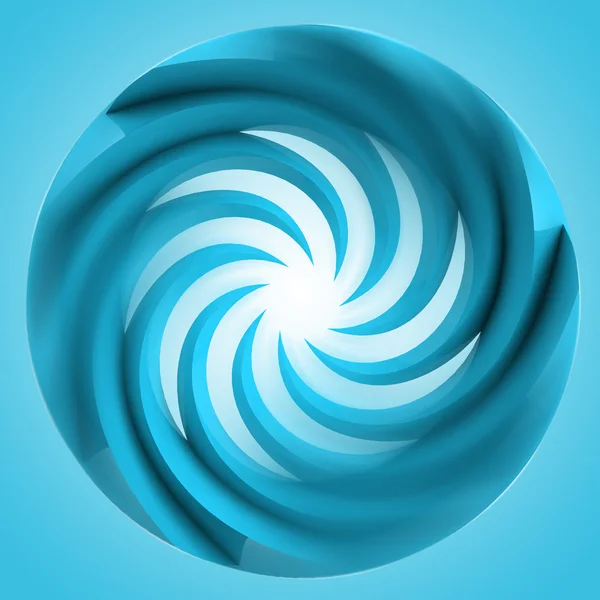 Blue central swirl circle with motion blur — Stock Photo, Image