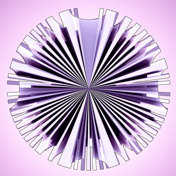 Violeta vítreo estrela forma círculo composição — Fotografia de Stock