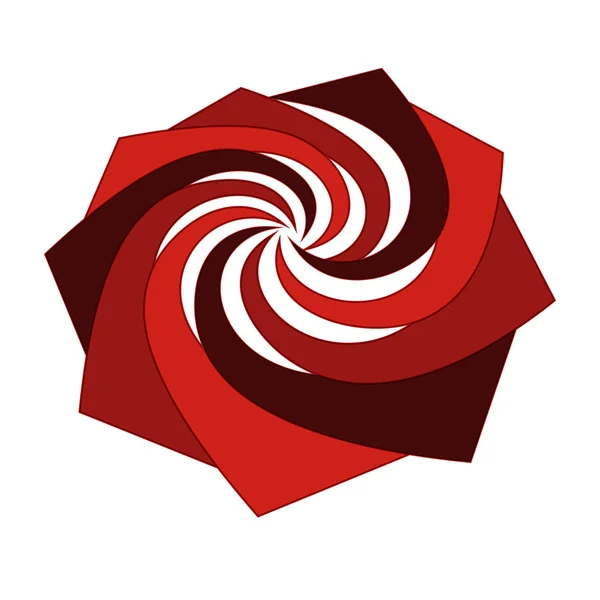 Rouge isolé tourbillon central étoile vecteur — Image vectorielle