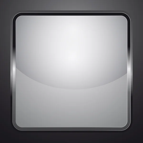 Icône vectorielle ombragée noir et blanc argenté — Image vectorielle