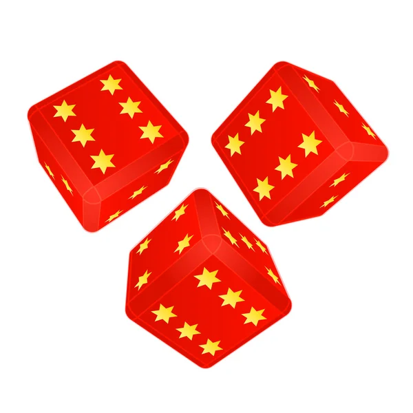 Трехмерные кубики с вектором счастливых звёзд — стоковый вектор