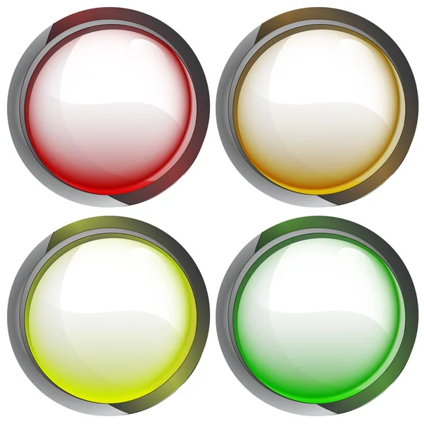 Isolated colorful webdesign button set vector — Stock Vector