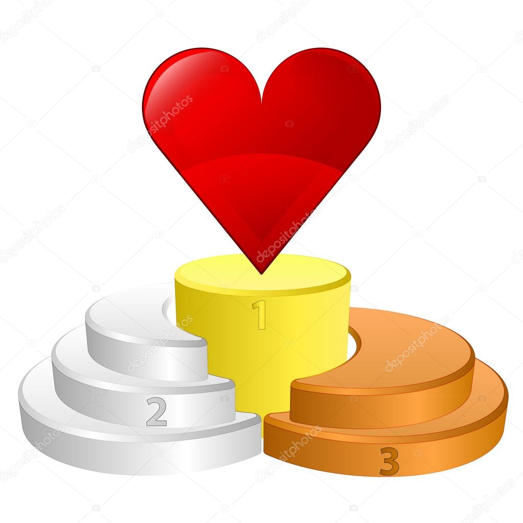 Best podium place for love vector — Stock Vector © Adikk #29227661