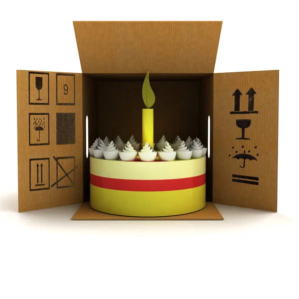 Birthday caker product fast delivery — Stock Photo, Image