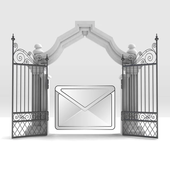 Divine message information in heavenly gate — Stock Photo, Image