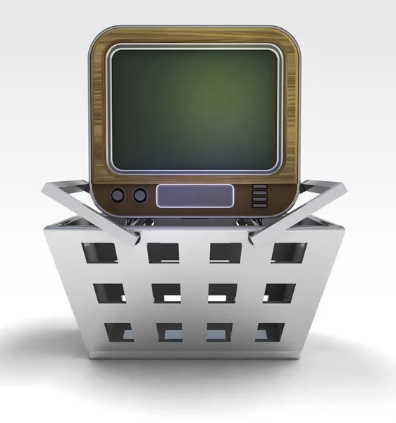 Retro-Fernsehen als Handelsware — Stockfoto