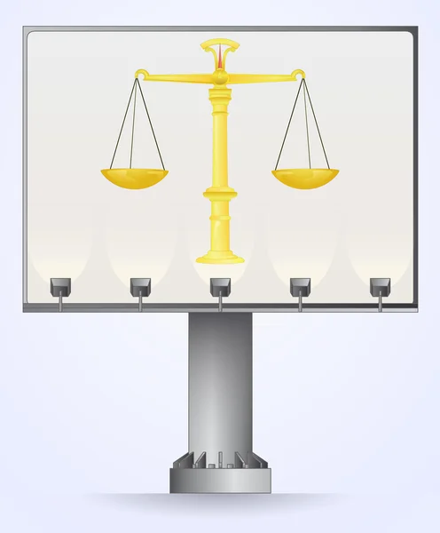 Bilboard publicité pour la liberté justice vecteur — Image vectorielle