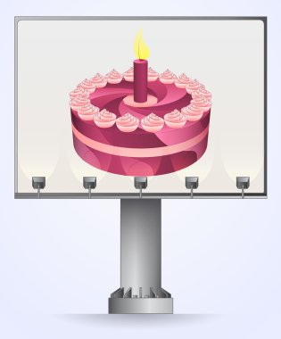doğum günü pastası vektör Bilboard reklam