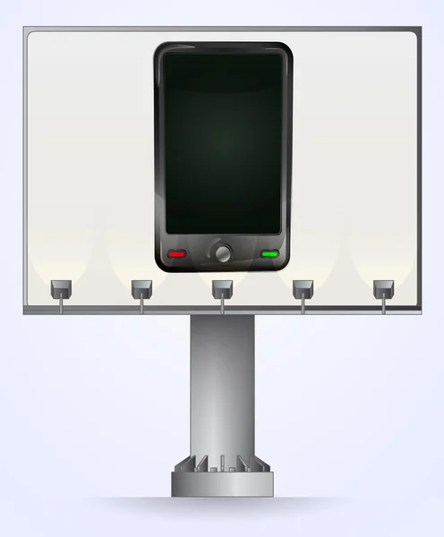 Anuncio de billboard para el vector de tecnología de teléfonos inteligentes — Archivo Imágenes Vectoriales