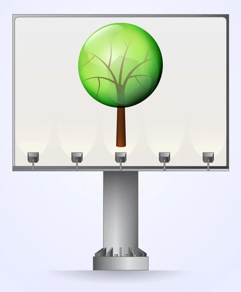 Publicité bilboard pour sauver les arbres vecteur — Image vectorielle