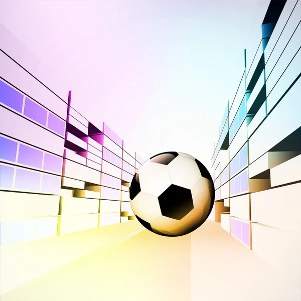 foolball ball in colorful sport city street vector