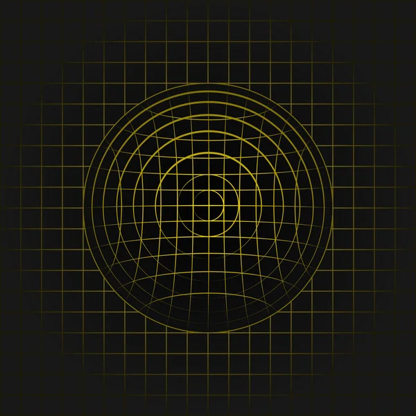 Gelbe Linien im Raster auf schwarzer Komposition — Stockvektor