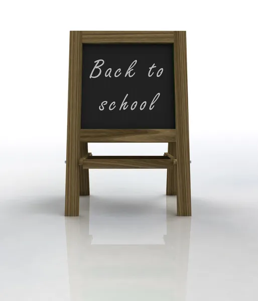 Accogliente scuola rack in legno vista frontale — Foto Stock