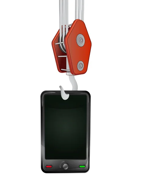 Crochet de transport de nouveau vecteur de téléphone intelligent — Image vectorielle