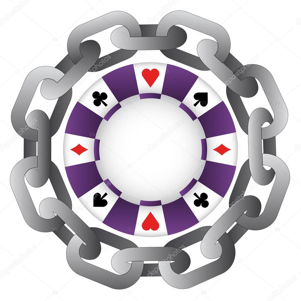 strong chain protecting casino games vector
