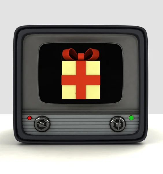 Happy television channel surprise for yout advertisement — Stock Photo, Image