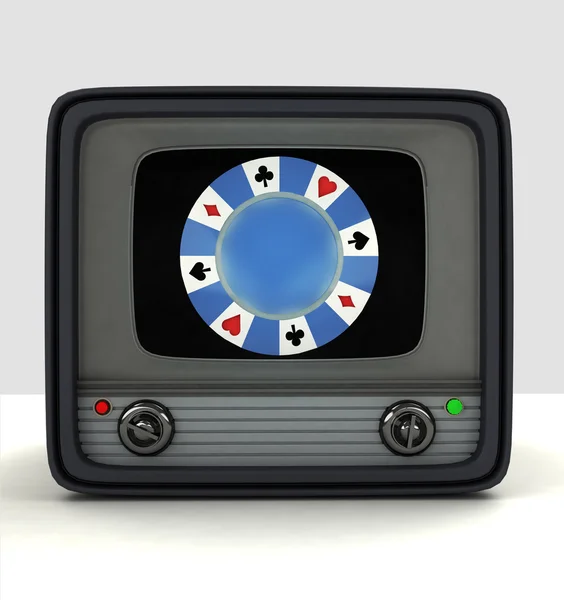 Juegos de casino de radiodifusión anuncio de televisión — Foto de Stock