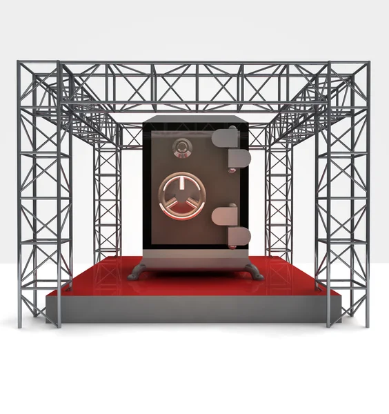 Vault exhibition under steel framework construction — Stock Photo, Image