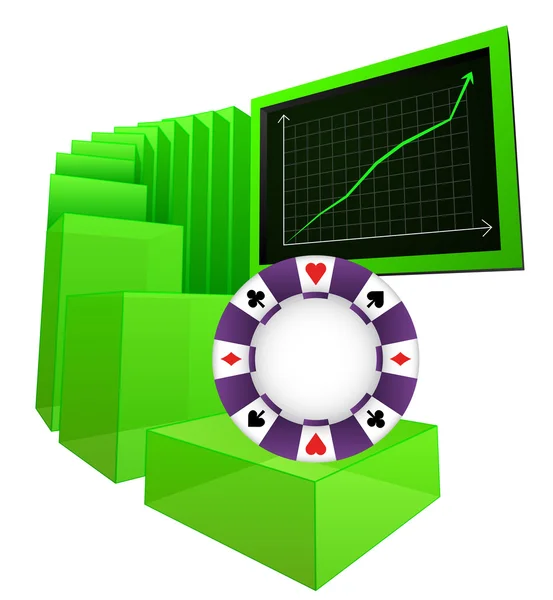 Positieve bedrijfsresultaten van weddenschappen markt vector — Stockvector